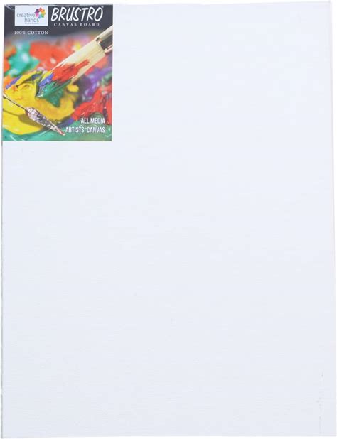 Brustro Artists (10 x 14 Inch) 100% Cotton Canvas Board, Medium Grain ...