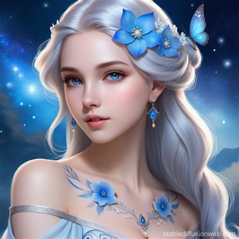 blue eyed princess wearing a white evening gown and a prince with blonde hair and blue eyes ...