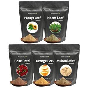 Herb Essential Papaya Face Care Kit (Papaya, Rose, Neem,Orange Peel ...