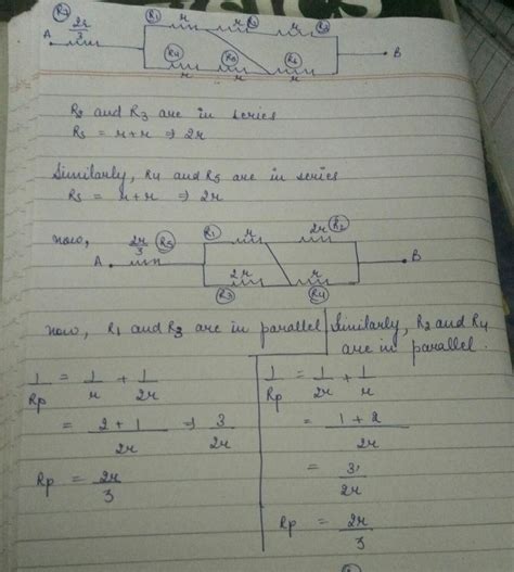 the effective resistance of the network between the points A &B is ...