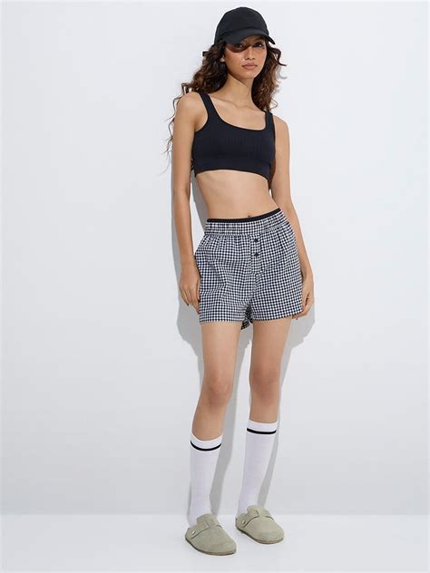 Buy Superstar Black Knitted Seam-Free Padded Bra from Westside