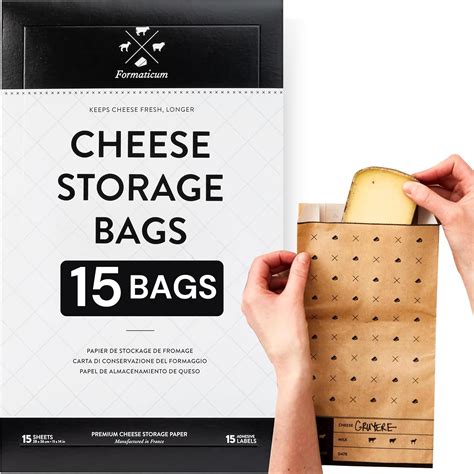 Formaticum Cheese Storage Bags - Wax Paper Bags to Keep Cheese or ...