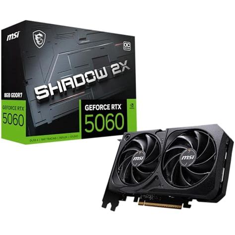 msi Gaming RTX 5060 8G Shadow 2X OC Graphics Card (8GB GDDR7,128-bit ...
