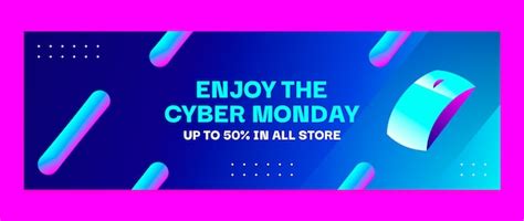 Twitter-Header-Vorlage für den Cyber-Monday-Verkauf | Kostenlose Vektor