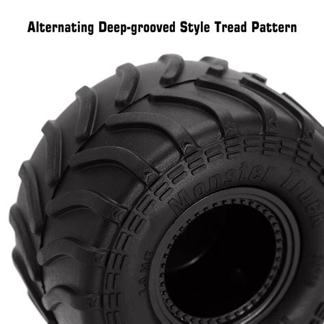 Buy INJORA Monster Truck RC Wheel Rim Tires for Axial SCX24 FMS FCX24 ...