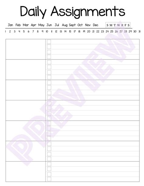 Image result for Daily Homework Assignment Sheet