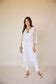 Elina White Organza Hand Embroidered Chikankari Kurta with Slip