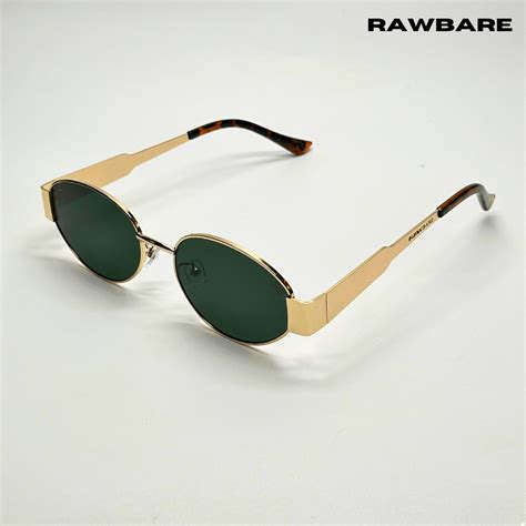 Lunar - Green Gold Oval Sunglasses - RB2431 - Rawbare — Rawbare