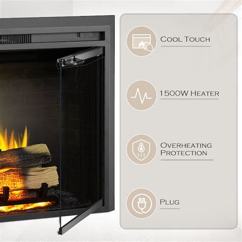 EdenDirect 36.7-in Black Electric Fireplace Insert NLCD041949 at Lowes.com