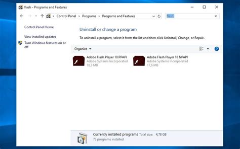 Image result for Remove Flash Player