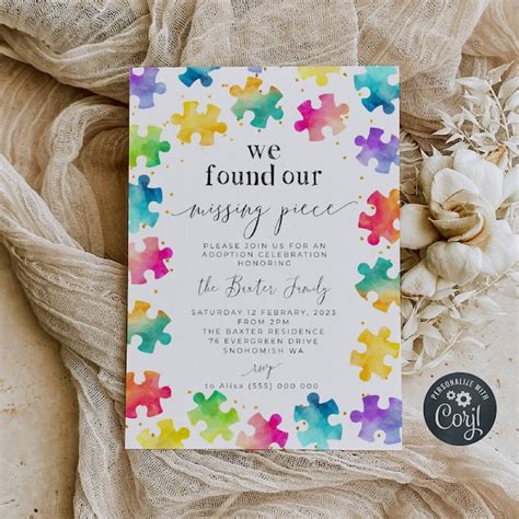 Buy Missing Piece Invites Online In India - Etsy India
