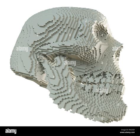 3d printed skull isolated Stock Photo - Alamy