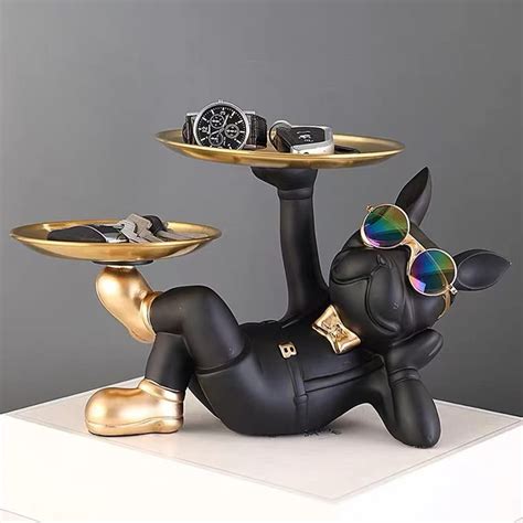 Dog Statue with Trays and Glasses – StackCart