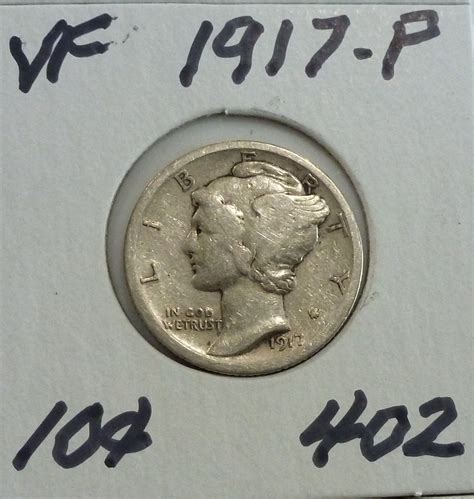 1917-P Very Fine Mercury Dime ( 402) - For Sale, Buy Now Online - Item ...