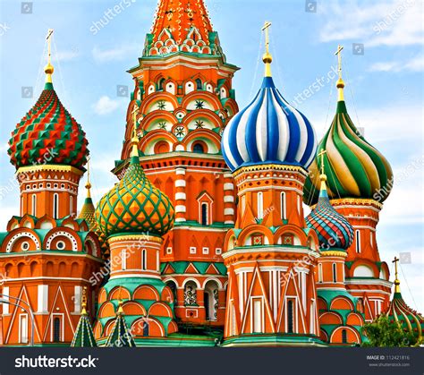 St Basils Cathedral On Red Square In Moscow Stock Photo 112421816 ...