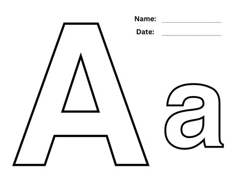 Alphabet Coloring Pages Letter A