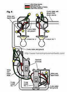 wiring two switches to one light diagram 2 switches 2 lights line in through light 1 electrical diy chatroom home improvement forum wiring two switches to one light diagram 2 switches 2 lights line in through light 1 electrical diy chatroom home improvement forum