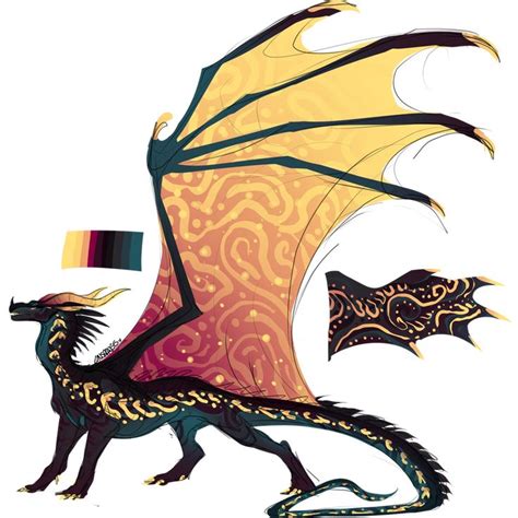 dragon drawing wings of fire