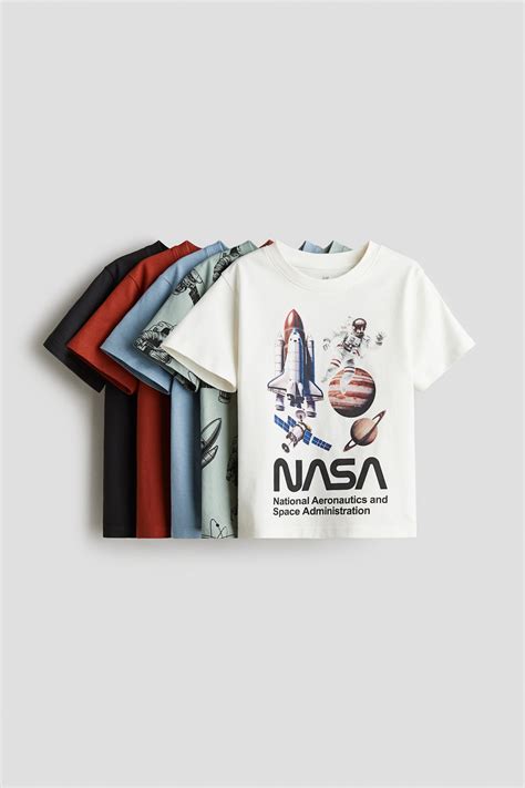 5-pack jersey T-shirts - White/NASA - Kids | H&M IN