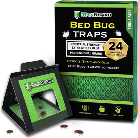 MaxGuard Bed BugTraps (24 Traps) Non-Toxic Beg Bug Detection Traps ...