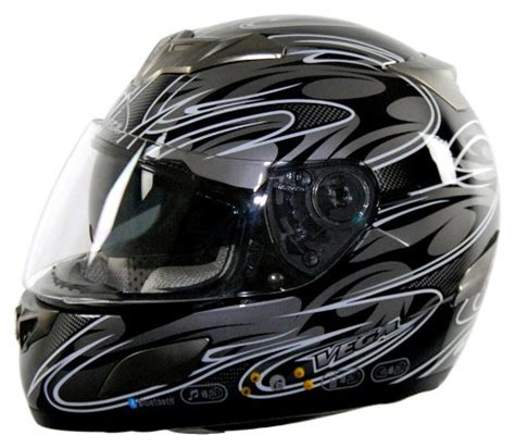 Vega V-Tune Rock On Graphic Bluetooth Full Face Helmet (Black, Medium ...