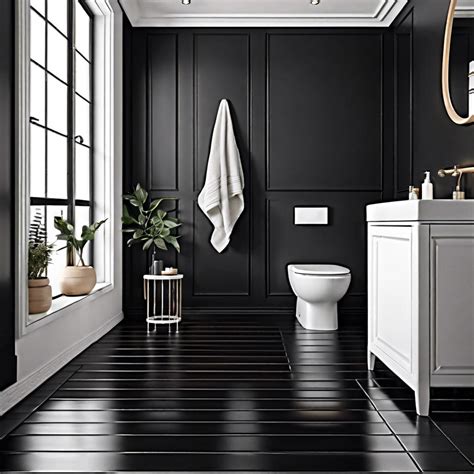15 Ideas for Black and White Tile Bathroom