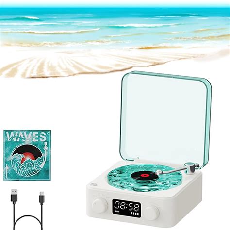 Aquavinyl Waves Mini Bluetooth Speaker, Vintage Vinyl Record Player ...