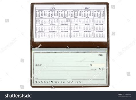 Open Checkbook Showing Calendar Stock Photo 10645450 - Shutterstock