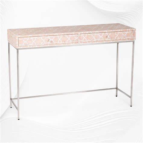 Fez Mother Of Pearl Inlay Console Pale Pink – Luxury Handicrafts