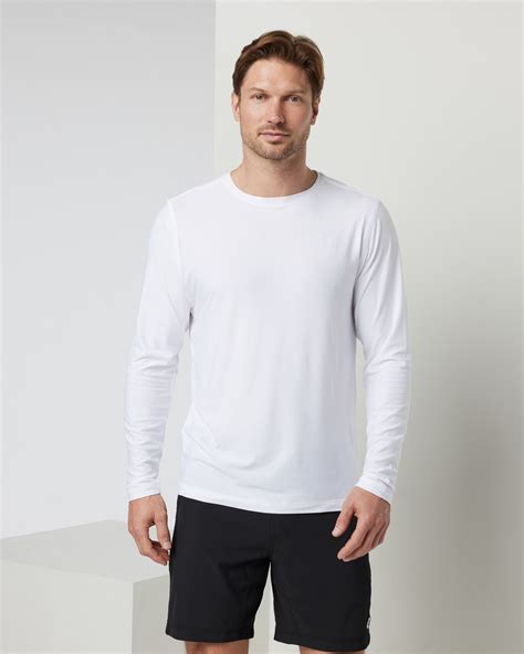 Long Sleeve Strato Tech Tee | Men's White Shirt | Vuori