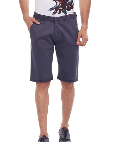 Buy Men's Grey Slim Fit Shorts Online at Bewakoof