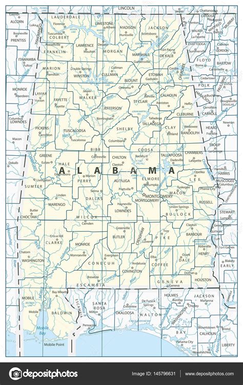 Map Of Alabama Cities And Towns