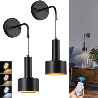 Bailoch Black Modern Wireless Battery Operated Wall Sconces, India | Ubuy