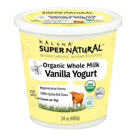 Cream Organic Whole Milk Yogurt On The Top