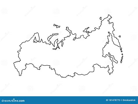 Russia outline map