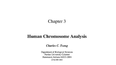 Human G staining Karyotyping - Chapter 3 Human Chromosome Analysis ...