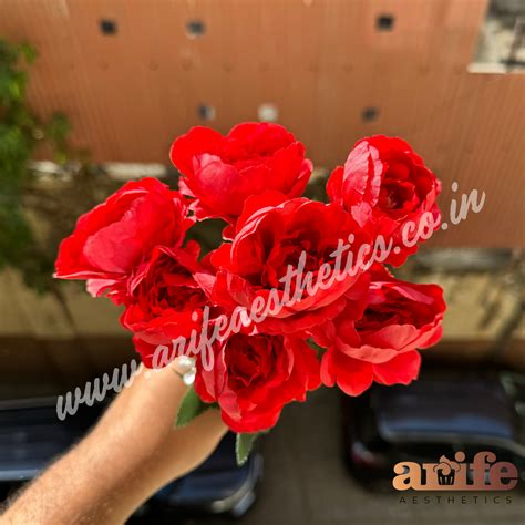 Red ABCD Artificial Flower Bunch – Arife.Aesthetics