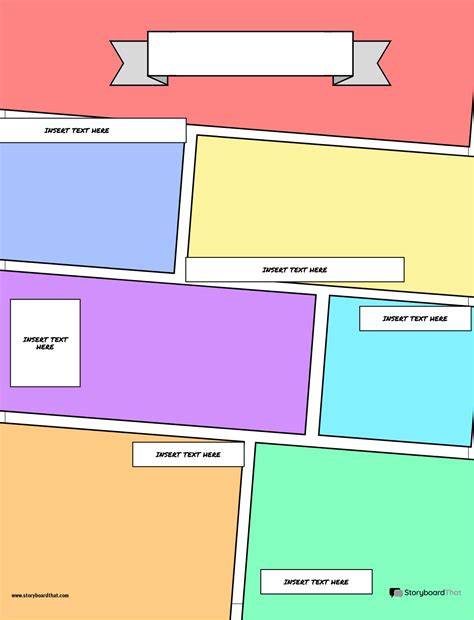 Pastel Color Comic Style Template Storyboard by templates