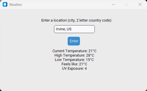 Image result for Weather GUI Python
