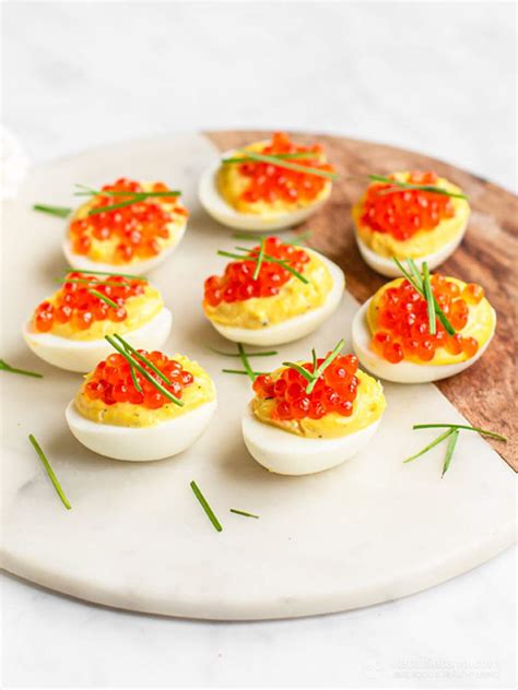 Salmon Caviar Deviled Eggs | KetoDiet Blog