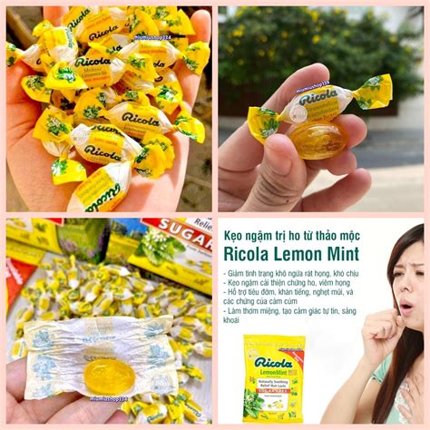 Kẹo ngậm trị ho Ricola Lemon Mint Sugar Free 105 viên 🇺🇸