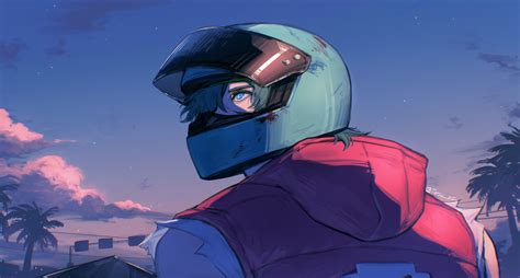 biker (hotline miami) drawn by tatsu_(tatsumccree) | Danbooru