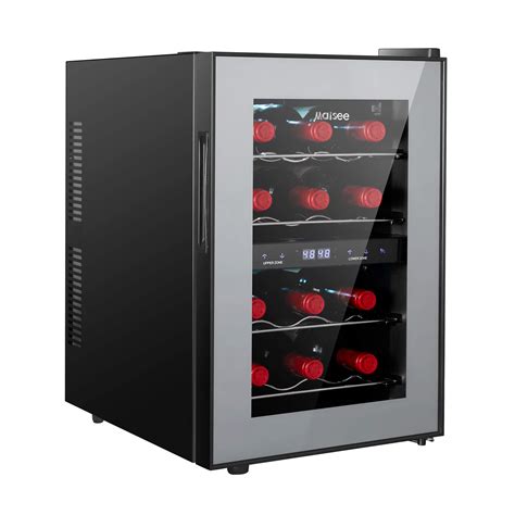 Buy maisee Dual Zone Wine Cooler, 12 Bottles Mini Small Wine Cooler ...