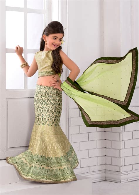 Fashionable Frolic Kids Khadi Mono Silk Lehenga. – Saptrangi
