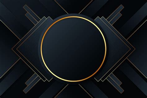 Arrière-plans noirs dégradés avec cadres dorés | Vecteur Gratuite