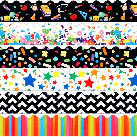 Buy 71 Feet Classroom Bulletin Board Borders Confetti Border School ...