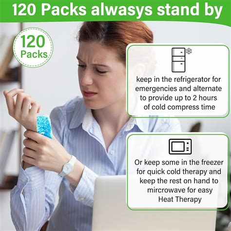 TrelaCo 120 Pack Small Gel Ice Packs for Injuries, 4 India | Ubuy