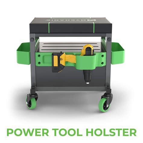 MYCHANIC Sidekick Rolling Mechanic Stool - 500 Lb Capacity Garage ...