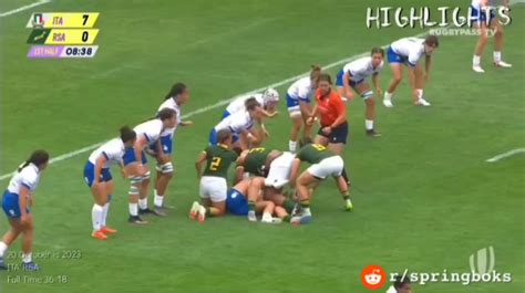 Highlights: Springbok Women vs Italy. (Springbok highlights only) : r ...