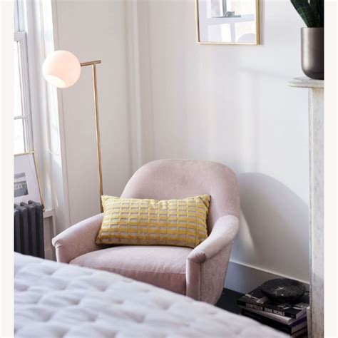 West Elm Brass & Glass Floor Lamp - AptDeco